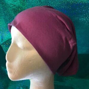 Purple Tube Cap Women's Hijab Under Cap with Cotton Plain Pattern